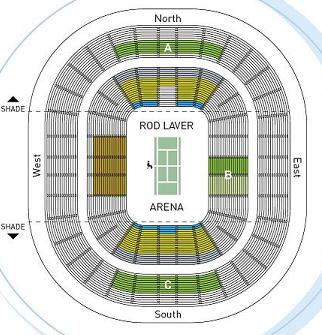 Rod Laver Seating Chart for Australian Open