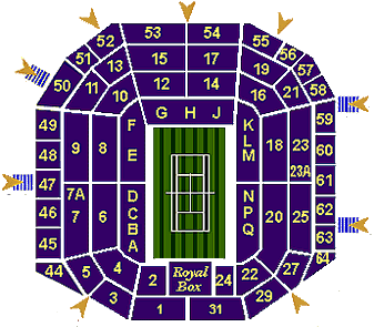 Centre Court 1 Seating Chart