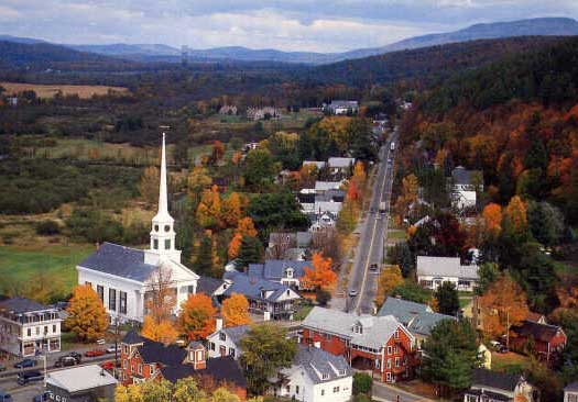 Downtown Stowe Vermont in the Fall
