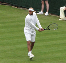 James Blake Warms Up at the Wimbledon Championships