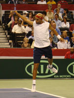 James Blake Backhand Shot at Davs Cup